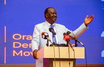 Raila Odinga speaks during an ODM Parliamentary Group meeting on September 22, 2025