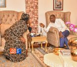 President William Ruto condoles with Ida Odinga at Raila Odinga's residence in Karen