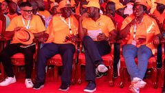 ODM party leaders at the ODM @20 celebrations in Mombasa on November 14