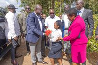 Former Deputy President Rigathi Gachagua attending a Sunday service at Kanunga Baptism Church in Nyeri County on December 15, 2024