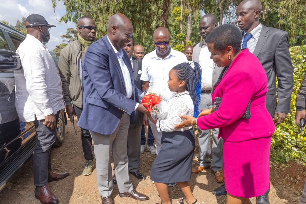 Former Deputy President Rigathi Gachagua attending a Sunday service at Kanunga Baptism Church in Nyeri County on December 15, 2024