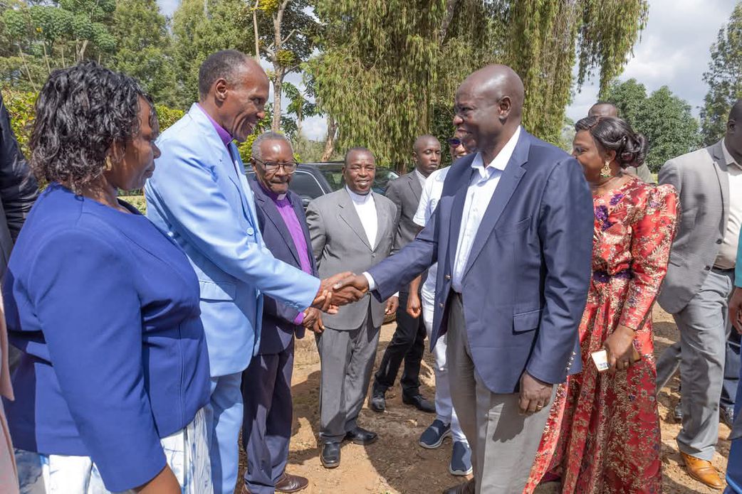 Former Deputy President Rigathi Gachagua attending a Sunday service at Kanunga Baptism Church in Nyeri County on December 15, 2024