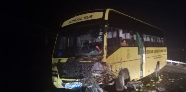 The scene of an accident at Olonini area on the Narok - Bomet highway on Saturday, December 14, 2024
