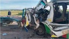 The scene of an accident at Olonini area on the Narok - Bomet highway on Saturday, December 14, 2024