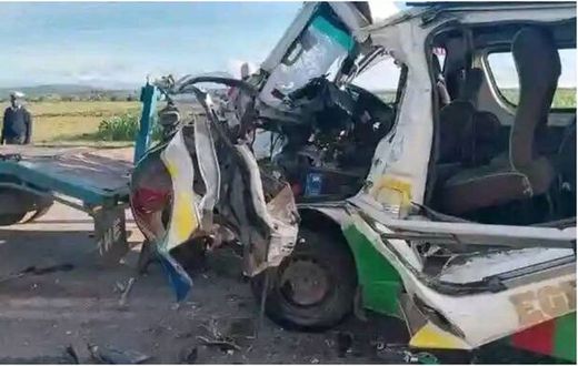 The scene of an accident at Olonini area on the Narok - Bomet highway on Saturday, December 14, 2024