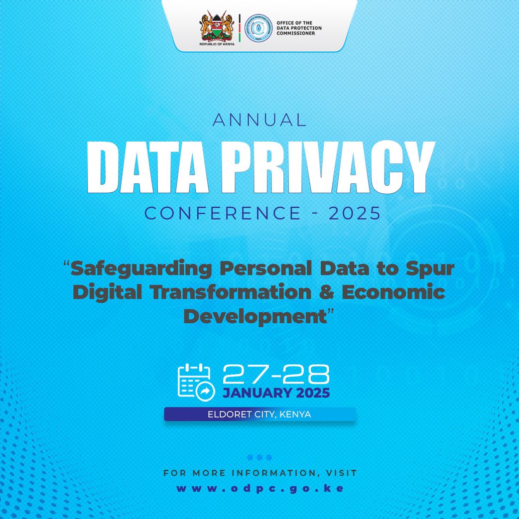 Data Privacy Conference 2025 to be hosted between 27-28 January in Eldoret City, Uasin Gishu County