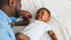A dad and a toddler