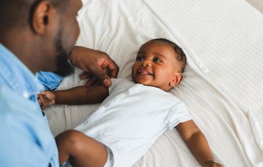 A dad and a toddler