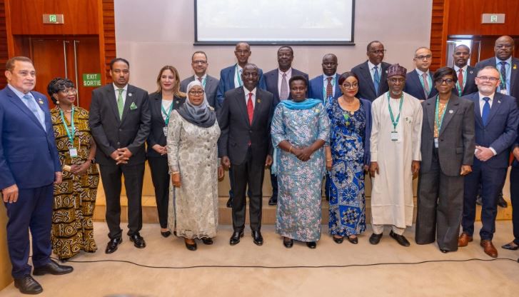 President William Ruto on the sidelines of the #AUSummit2025 in Addis Ababa, Ethiopia after chairing a meeting of Heads of State and Government Committee (CAHOSCC)