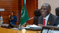 President William Ruto chairing the  Committee of African Heads of State and Government on Climate Change (CAHOSCC) in Addis Ababa on Sunday, February 16, 2025