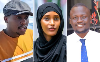 A collage of Osama Otero, Hanifa Adan and Dr Austin Japrado