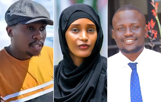 A collage of Osama Otero, Hanifa Adan and Dr Austin Japrado