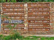Road directions at the Maasai Mara
