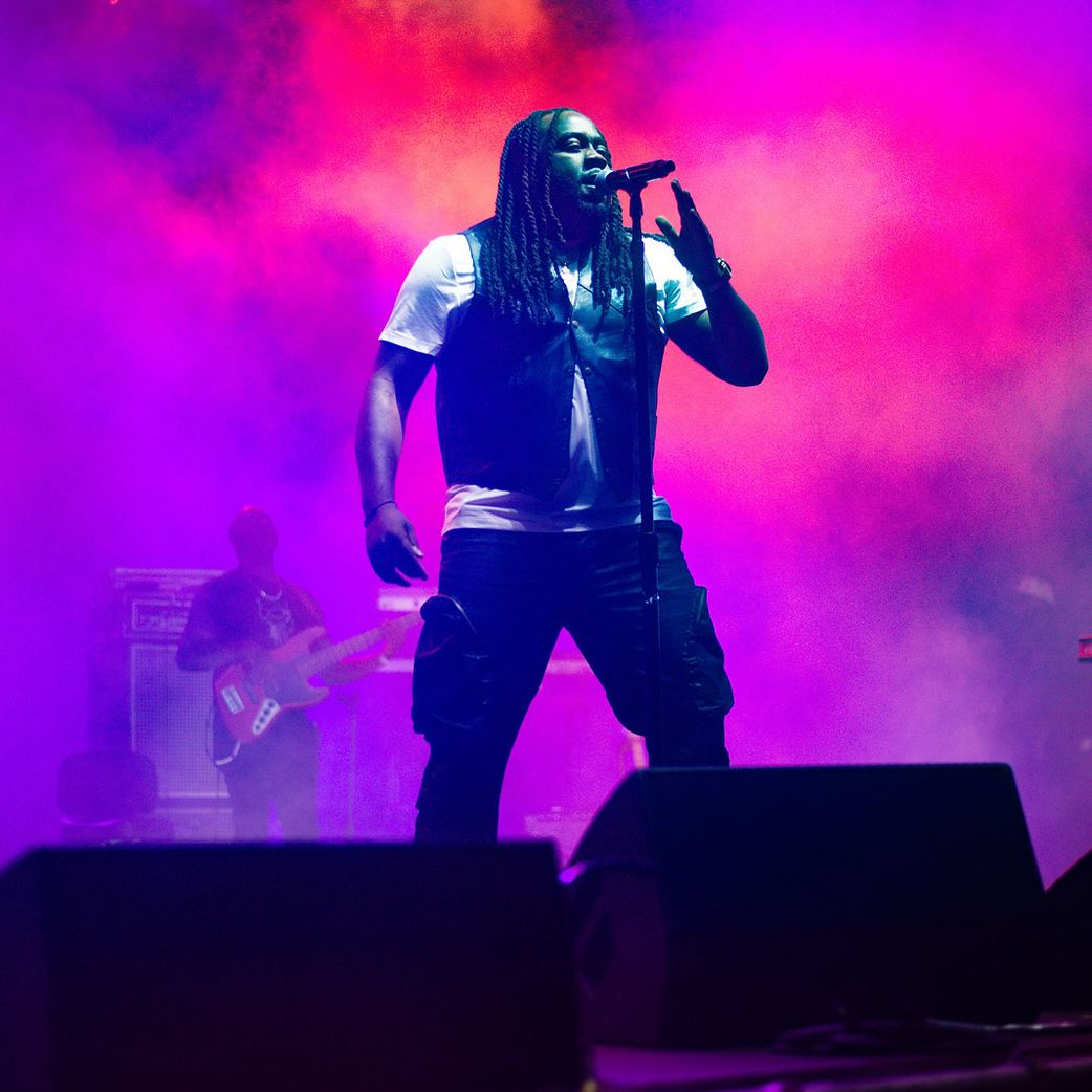 Jemere Morgan on stage during a past performance