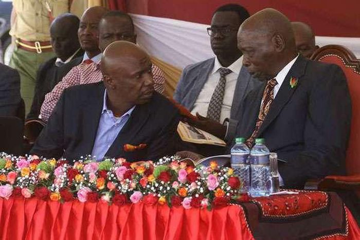 File image of retired President Daniel Moi who is currently admitted to hospital with Gideon Moi