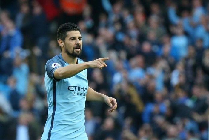 Spanish midfielder Nolito, pictured in October 2016, has scored six international goals in 16 appearances, but struggled to nail down a regular first-team place under Manchester City coach Pep Guardiola