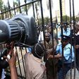 Journalists protest outside Parliament