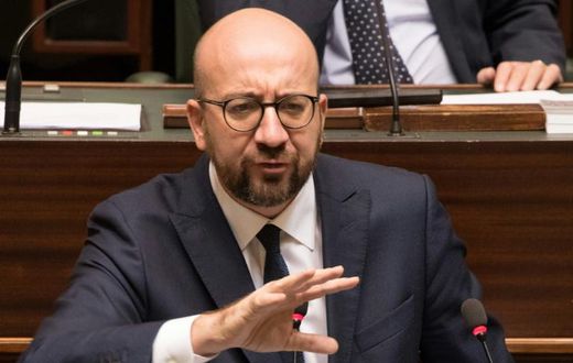 The way seems clear for Belgian Prime Minister Charles Michel, pictured November 2018, to head to a UN conference in Marrakesh to endorse the Global Compact for Safe, Orderly and Regular Migration, but he risks losing his parliamentary majority
