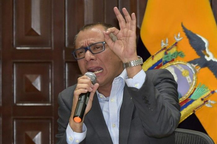 Ecuador's Vice President Jorge Glas, speaking after the decree was issued, remains defiant and vowed to serve out his term