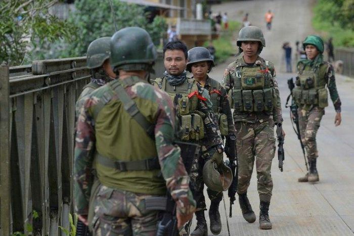 Philippine troops, backed by airstrikes and artillery, have battled for over a month to drive the extremists out of Marawi but the militants have fought back