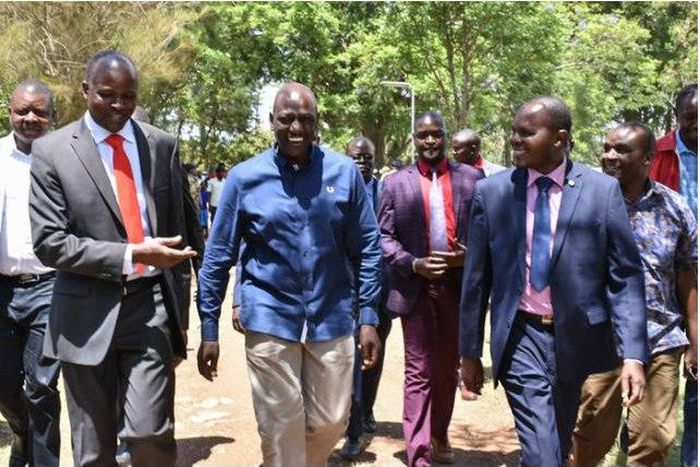 Deputy President William Ruto welcomed by Migori Governor Okoth Obado in Migori. ODM mpS boycotted Ruto's meeting