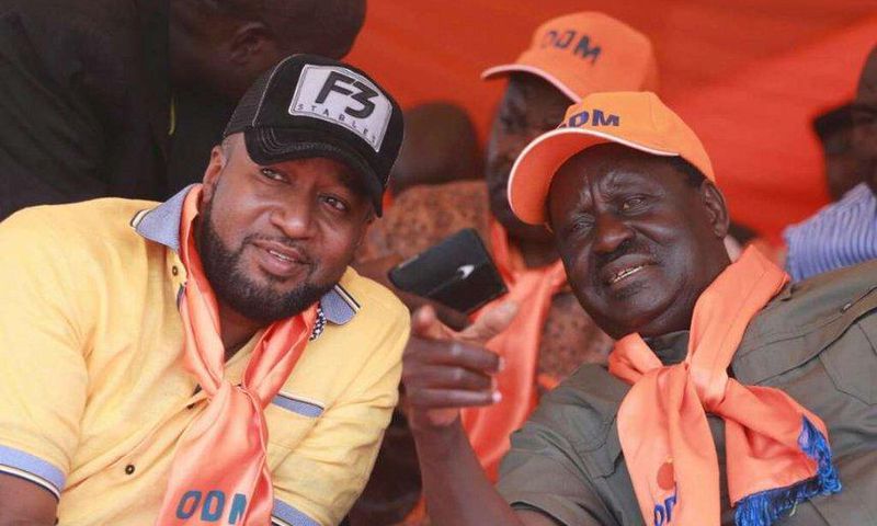 Governor Hassan Joho and ODM leader Raila Odinga