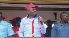 Moses Kuria during the campaign in Nyamira County.