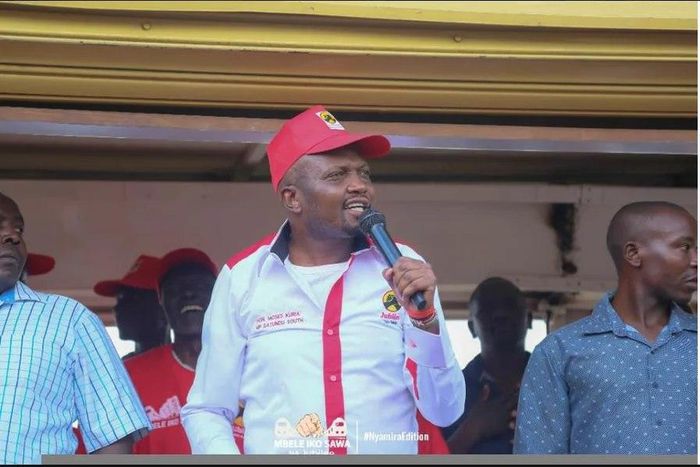 Moses Kuria during the campaign in Nyamira County.