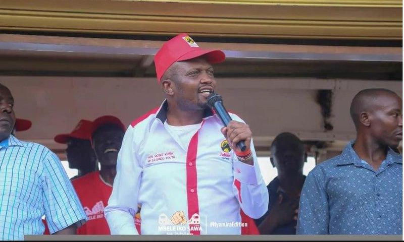 Moses Kuria during the campaign in Nyamira County.