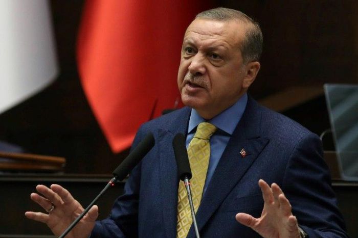 "Sorry, but we will continue to give all kinds of support to Qatar," Turkish President Recep Tayyip Erdogan said