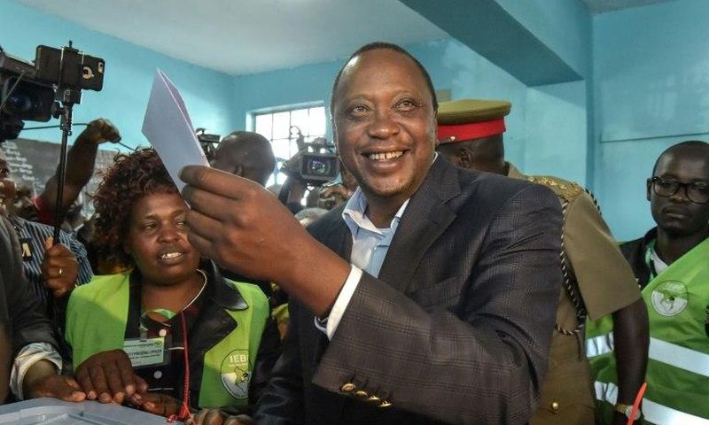 Kenyan President Uhuru Kenyatta hails from the elite but has a reputation for the common touch