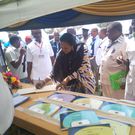 Former Education CS Amina Mohamed during a past KICD open day (twitter)