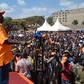 Nasa leader Raila Odinga addresses a crowd at Kenyatta stadium in Maralal town in February 2017.