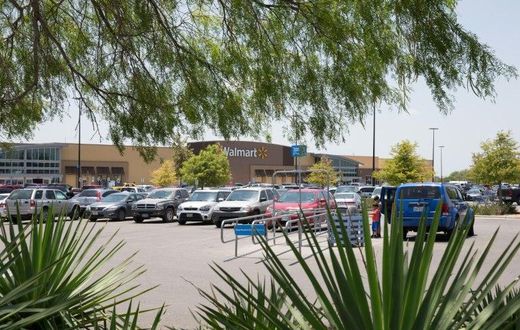 Migrants were discovered in a truck parked in this Walmart parking lot in San Antonio, a city that is a two-hour drive from the US-Mexico border