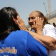 Families separated by the US-Mexico border are reunited for a few minutes in a "Hugs Not Walls" event in Ciudad Juarez, Mexico on June 24, 2017