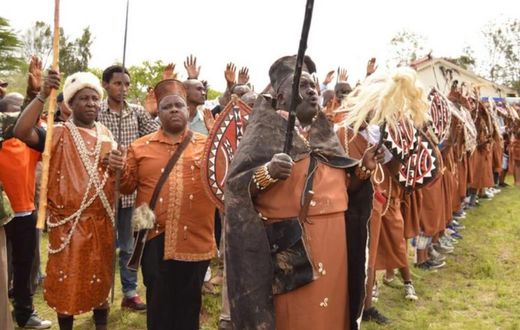 File image of Kikuyu elders during a 2017 ceremony in Gatanga constituency, Murang'a County