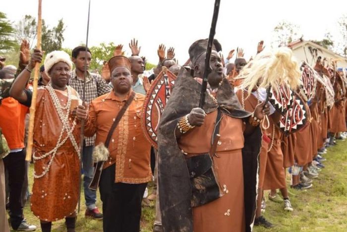 File image of Kikuyu elders during a 2017 ceremony in Gatanga constituency, Murang'a County