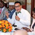 Tourism CS Najib Balala (in bowtie) during a meeting on Thursday