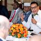 Tourism CS Najib Balala (in bowtie) during a meeting on Thursday