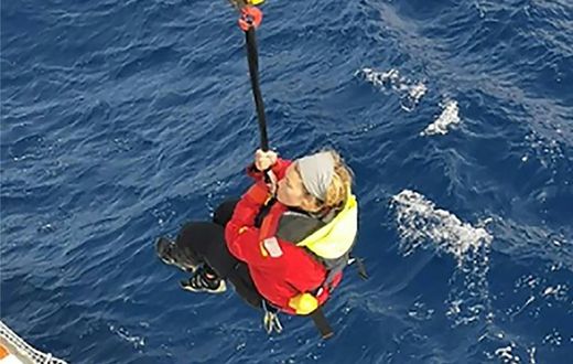 British yachtswoman Susie Goodall was winched aboard the Hong Kong-flagged vessel Tian Fu on December 7, 2018