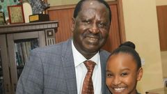 Wendy Waeni with Raila Odinga