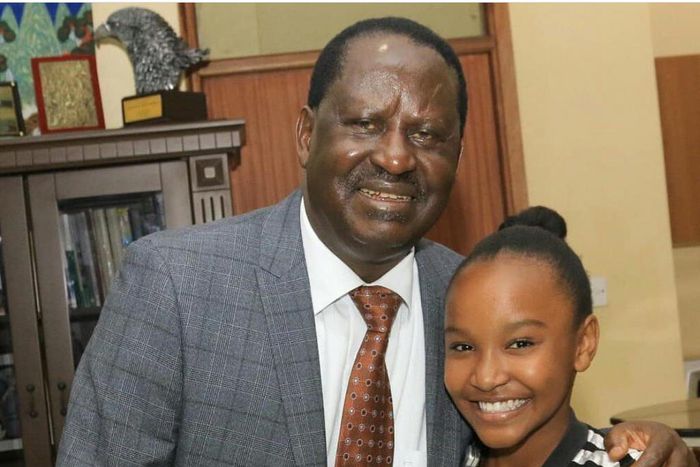 Wendy Waeni with Raila Odinga