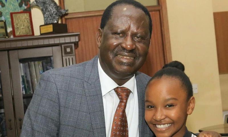 Wendy Waeni with Raila Odinga