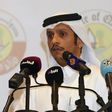 ​​​​​Qatari Foreign Minister Sheikh Mohammed bin Abdulrahman Al-Thani speaks during a joint press conference with his German counterpart in the Qatari capital Doha on July 4, 2017