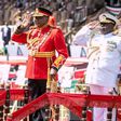 President Uhuru Kenyatta with General Samson Mwathethe