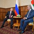 Russian President Vladimir Putin, left, meeting with Raul Khadzhimba, the leader of Georgia's breakaway region of Abkhazia