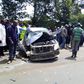 Scene of the accident in Muranga in which a boda boda rider was crashed to death