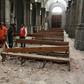 View of damage caused inside a church by an earthquake in Quetzaltenango, 220 km from Guatemala City, on June 14, 2017