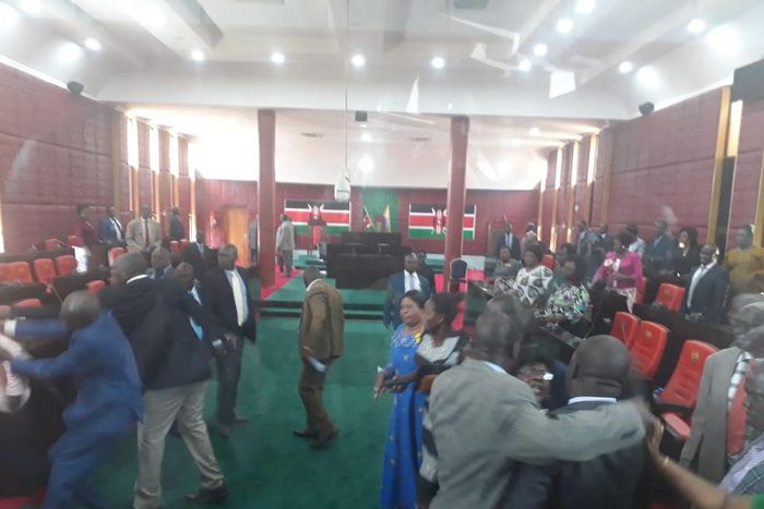 Homa Bay MCAs engaged in fights at the assembly chambers