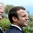 US President Donald Trump (left) and French President Emmanuel Macron at the G7 summit in Sicily on May 26, 2017